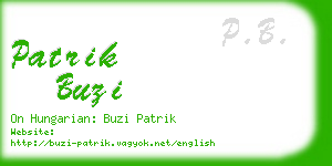 patrik buzi business card